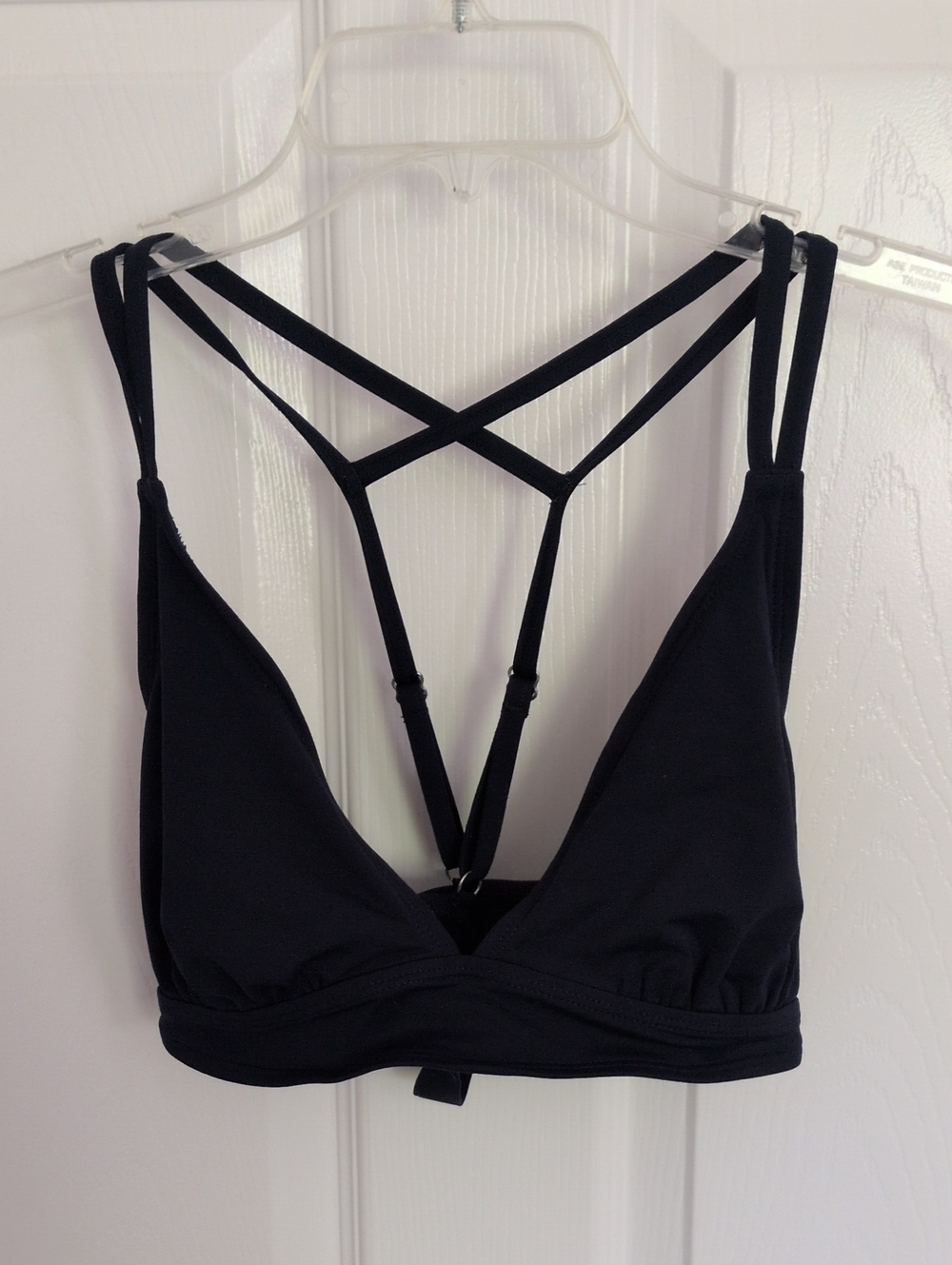 Athleta Navy Blue Strappy Triangle Bikini Top - M